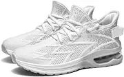 [HYDLONGR] Men's Lightweight Flying Woven Breathable Upper Cushioning Cushion Sole Fashionable Casual Running Shoes Athletic Sneakers