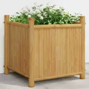 Bamboo Planter Box 40cm Square Decorative Garden Pot Indoor Outdoor Use