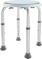 Yarra Supply Adjustable Bath Shower Stool Height Adjustable Chair Seat Rotating Swivel Round Bathroom Shower Bench for Elderly Seniors