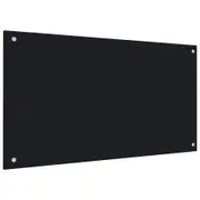 Kitchen Backsplash Black 90x50 cm Tempered Glass