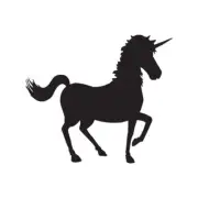 Unicorn Trotting - Vinyl Decal Sticker - Multiple Color & Sizes - ebn709