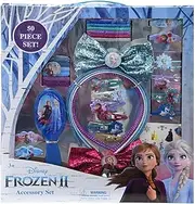 Disney Frozen Princess Elsa Accessory Set - Brush, Barrettes, Elastics, Terries, Snap Clips, Hair Ponies, Bows and Headbands