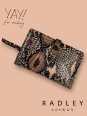 RADLEY LONDON Leather Newick Medium Bifold Wallet Snakeskin Design Scottie Dog
