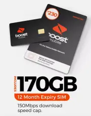 Boost $230 Prepaid SIM Starter Kit 170GB 1 Year LONG Activation Exp: 08/09/2025