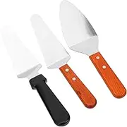 UTHCLO 3Pcs Stainless Steel Spatula with Ergonomic Handles Pizza Server Grill Spatula Cake Slicer for Effortless Kitchen Cooking and Baking