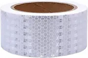 2 Rolls Reflective Tape, 5cm x 9m Waterproof Outdoor Self-Adhesive Safety Tape High Visibility Reflector Warning Tape (Yellow)