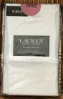 Lauren Ralph Lauren KING Solid WHITE Dunham Sateen Pillowcases 20 x 40 Set of 2