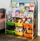 Kids Children Steel Frame Bookshelf Bookcase Book Toy Organizer Storage Display