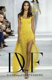 8 10 NWT DIANE VON FURSTENBERG LILLIE SUNLITE YELLOW SILK MAXI DRESS ASO AMAL