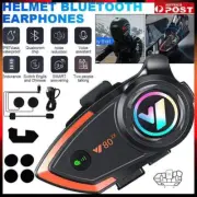 Bluetooth Motorcycle Helmet Motorbike Intercom Headset Interphone Headphone AUS