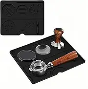 [Longfng] Barista-Grade Silicone Coffee Tamper Mat,Knock Drying Mat for Tamper Distributor Portafilters,Non-Slip Espresso Base for Breville/Sunbeam