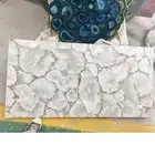 White Agate Stone Table – Unique Natural Stone Accent Table for Elegant Home art
