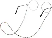 [Ipetboom] 2pcs Glasses Lanyard Strap Neck Glasses Cord Men Eyeglass Lanyard Retainer Beaded Glasses Chain Hanging Cute Pink Eyewear Trendy Eye Glasses Chain Woven Chains for Glasses Soft