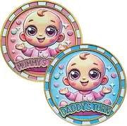 Baby Decision Coin for New Parents - Cute Mummy and Daddy Turn Coin - Interactive Parenting Tool for Family Fun and Decision Making