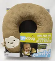 On The Goldbug Monkey Neckroll, Cozy Plush Travel Pillow For Toddlers/New