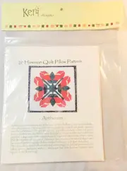 "Anthurium" ©2002 Keri Designs 21" Hawaiian Quilt Pillow Pattern. New