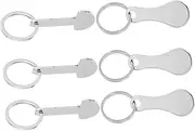 KAILIKETIY 6Pcs Portable Shopping Trolley Token Keyring Stainless Steel Cart Release Key for Easy Unlocking and Practical Design for Everyday Use