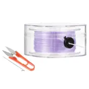 55Yard Flat Stretchy Bracelet String 0.8mm Elastic Beading Cord Light Purple