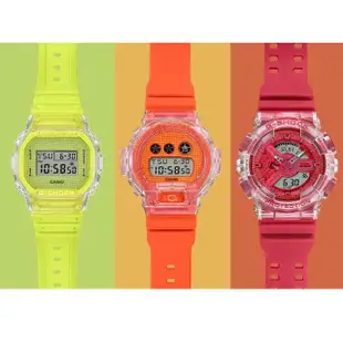 【CASIO 卡西歐】G-SHOCK 鮮豔色彩日本扭蛋透明色雙顯錶-紅(GA-110GL-4A 防水200米 扭蛋造型盒)