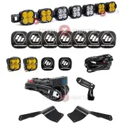 Baja Designs XL Linkable Amber/Clear LED Bar + Squadron Sport Pair for Can-Am X3