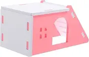GANAZONO Mini Rat Cage Hideout Sweeper Bear Hay Hamster Hedgehog Hideaway Hideouts Hammocks Log Trap Hole Rat Hammock for Cage Place Gerbil Rabbit Enclosure Litter Dog Habitat Pigs Hut PVC