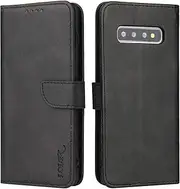 Wallet Case for Samsung Galaxy S10e, Vintage Leather Book Case with Card Holder Kickstand Magnetic Closure Flip Case Cover for Samsung Galaxy S10e - Black