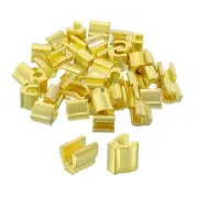 40Pcs Zipper Slider Retainers - #10 Top Stoppers for Replacing, Gold Tone