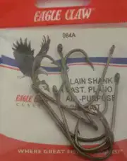 Eagle Claw 84A #8 10Ct Offset Bronze Hooks