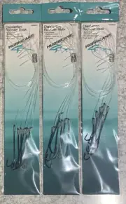 3 Packs Hurricane Chesterton Flounder Hook Snells Size 9