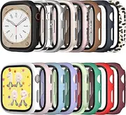 [16 Pack] COMMUTER for Apple Watch SE (2nd Gen)/SE/6/5/4 Screen Protector, (2022 New) Hard PC Ultra-Thin Protective Face Cover Built-in Tempered Glass Film for iWatch SE 2/SE/6/5/4 40mm