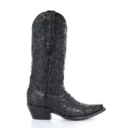 Women's Black Full Inlay Boot by Corral G1417