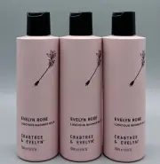 Crabtree & Evelyn Evelyn Rose Luscious Shower Milk 8.4 fl oz Lot of 3 New