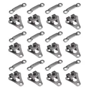 12Set Copper Sewing Hooks and Eyes Closure Set for Trousers (14x18mm, Gray)