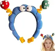 [Generic] Face Wash Headband - Big Eyes Hair Hoop - Elastic Wraps Accessories Big-Eyed Design for Summer Makeup Workout Sports Washing Gym Activities