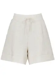 Varley Alder Stretch-jersey Shorts, Shorts, Ivory, Medium - M M
