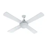 Devanti 52" Ceiling Fan With Light Remote Control Fans 1300mm 4 Blades White