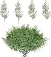 Alpurple 25 PCS Artificial Pine Branches-13.7 Inches Fake Greenery Plants Pine Sprigs-Faux Pine Leaves Picks for DIY Garland Crafts Christmas Embellishing and Home Garden Decoration (25PCS)