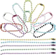 [FONDOTIN] 200Pcs Ball Bead Hanging Chains for Jewelry and Crafts Versatile Key Chain for DIY Ornaments Simple and Stylish Metal Tag Chains for Clothing Dolls