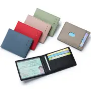 RFID Unisex Genuine Leather Card Holder Thin Driver's License Organizer Wallet