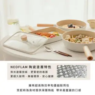 NEOFLAM Midas Plus 陶瓷塗層2鍋4件組-小兔款(不挑爐具，瓦斯爐電磁爐可用)