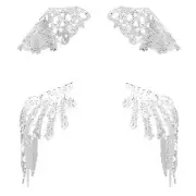 Elegant Embroidery Flower Shoulder Appliques for Evening Gowns and Formal Event