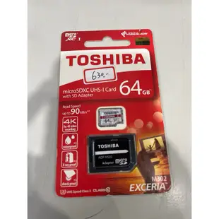 Toshiba東芝 64G 64GB MicroSD C10 U3 手機 行車紀錄器 記憶卡 支援4K錄影 運動相機
