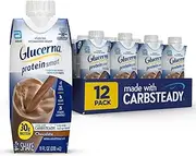 Glucerna 30g Protein Shake Diabetes Nutrition For Blood Sugar Management Meal Replacement Shake Rich 11 fl oz, Chocolate, 12 Count