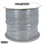 1000FT 26AWG 4 Conductor Telephone Phone Line Flat Cable Stranded Wire Silver