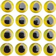 100 Pcs 10mm3D Holographic Fishing Lure Eyes, Fake Eyes Sizes 6/8/10/12mm for DIY Making Fishing Bait Fly Tying Crafts Fishing Accessories, Gold,Lifelike Realistic Fishing Lure Eye