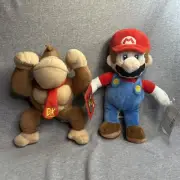 Donkey Kong & Mario 10” Nintendo Super Mario Bros Plush Stuffed Animal Toy