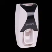 Automatic Toothpaste Dispenser Wall Mount Dust-proof Toothbrush Holder