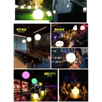 在飛比找ETMall東森購物網優惠-led發光球燈七彩圓球燈充電遙控戶外防水裝飾燈庭院草坪圓形球