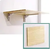 Wall Mounted Folding Desk for Small Spaces Fold Down Drop Leaf Table Outdoor Balcony Hanging Workstation Compact Wood Desk for Home Office L60xW25cm/L23xW10in