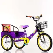 Folding Tricycle,Rickshaw trikes with Pedals,3 Wheels Bicycle with Back seat,Cruiser Bike for Hanging Out,Single Brake,Pneumatic tire Spoke Wheels